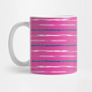 Stripes - Geometric hand painted abstract pattern of stripes Mug